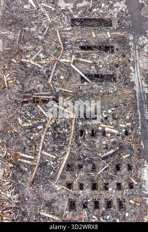 Luftaufnahme, ehemaliges Opel-Gelände, Abbruchreste, Stadtteil Laer, Bochum, Nordrhein-Westfalen, Deutschland, Abbrucharbeiten, Altlasten, bui Stockfoto