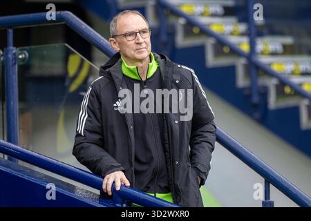 Martin O’Neill, Fußballtrainer des Celtic FC, einer Fußballmannschaft der schottischen Premier Division mit Sitz in Glasgow. Stockfoto