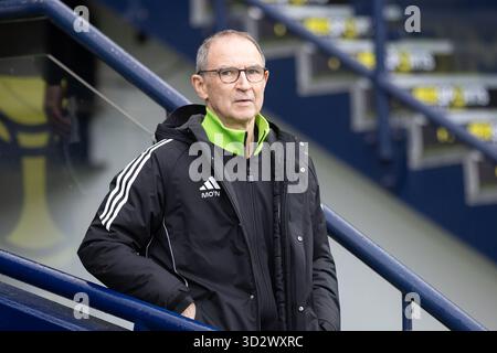 Martin O’Neill, Fußballtrainer des Celtic FC, einer Fußballmannschaft der schottischen Premier Division mit Sitz in Glasgow. Stockfoto