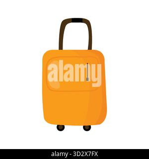 Orangefarbene Abbildung des Reisekoffers Stock Vektor