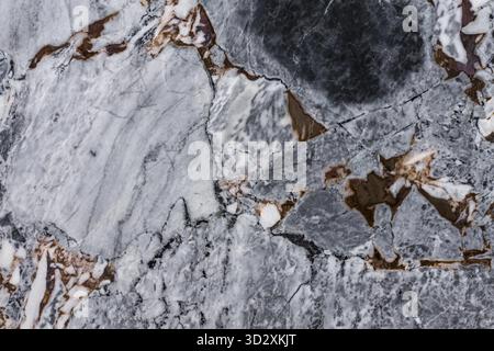 Hochwertige Naturmarmor-Textur mit komplizierten Mustern, ideal für die Innenarchitektur Stockfoto