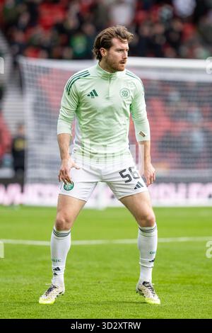 ANTHONY RALSTON, professioneller Fußballspieler, spielt derzeit für Celtic FC, eine Fußballmannschaft der Scottish Premier Division. Bild, das während eines aufgenommen wurde Stockfoto