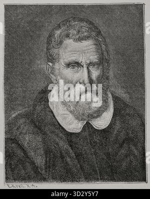 Marco Polo (ca. 1254-1324). Venezianischer Kaufmann und Avenezianer. Er reiste von Europa nach Asien (1271–1295) und blieb für 17 dieser Jahre in China. Hochformat. Kupferstich von E. Krell. Amerika. Geschichte der Entdeckung von der Urzeit bis zur Neuzeit, geschrieben von Rodolfo Cronau. Band I. veröffentlicht in Barcelona, 1892. Stockfoto