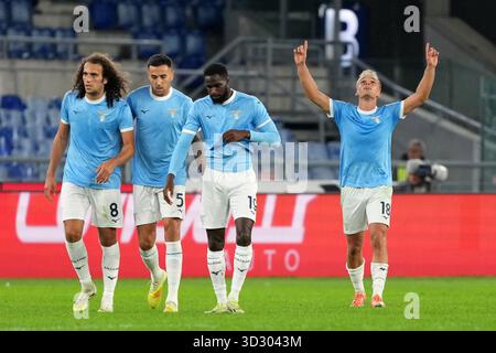Rom, Italien. November 2025. Während des Fußballspiels der Serie A 2025/2026 zwischen der SS Laziio und Cagliari Calcio im Stadio Olimpico in Rom (Italien) am 3. November 2025. Quelle: Insidefoto/Alamy Live News Stockfoto