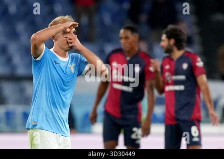 Rom, Italien. November 2025. Während des Fußballspiels der Serie A 2025/2026 zwischen der SS Laziio und Cagliari Calcio im Stadio Olimpico in Rom (Italien) am 3. November 2025. Quelle: Insidefoto/Alamy Live News Stockfoto