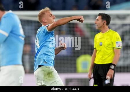 Rom, Italien. November 2025. Während des Fußballspiels der Serie A 2025/2026 zwischen der SS Laziio und Cagliari Calcio im Stadio Olimpico in Rom (Italien) am 3. November 2025. Quelle: Insidefoto/Alamy Live News Stockfoto