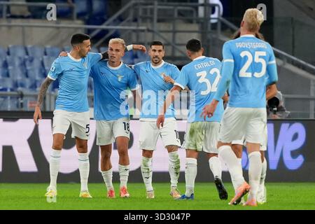 Rom, Italien. November 2025. Während des Fußballspiels der Serie A 2025/2026 zwischen der SS Laziio und Cagliari Calcio im Stadio Olimpico in Rom (Italien) am 3. November 2025. Quelle: Insidefoto/Alamy Live News Stockfoto