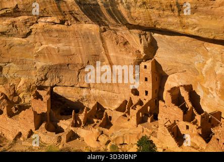 Square Tower House Ruin, Mesa Verde National Park, Ute Indian Reservation, Montezuma County, Colorado Stockfoto