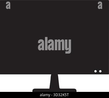 Großer Flachbildschirm für Computerdisplay Stock Vektor