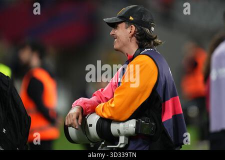 Barcelona, Spanien. November 2025. Während des Spiels La Liga EA Sports zwischen dem FC Barcelona und Elche CF spielte der FC Barcelona am 2. November 2025 im Lluis Companys Stadium in Barcelona, Spanien. (Foto: Bagu Blanco/PRESSIN) Credit: PRESSINPHOTO SPORTS AGENCY/Alamy Live News Stockfoto