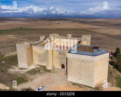 Schloss Montealegre de Campos, Schloss Alburquerque, Stadt Montealegre de Campos, Provinz Valladolid, Kastilien und Leon, Spanien Stockfoto