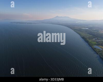 Granada Landschaft mit Inseln auf mombacho Vulkan Hintergrund Stockfoto