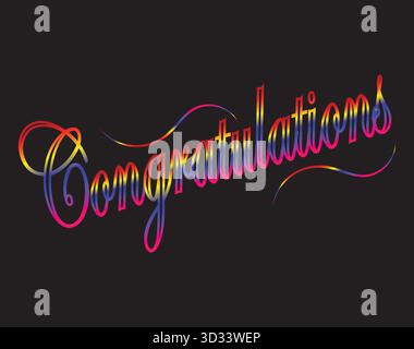 Herzlichen Glückwunsch! High-Quality Celebration Image Download: Best Wishes, Success, Achievement, Promotion, Abschluss, Hochzeit, Babydusche, Sieg, Stock Vektor