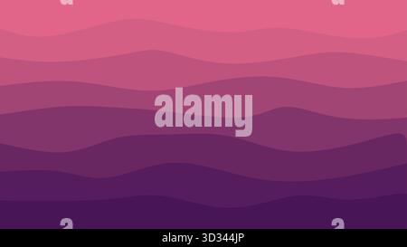Abstrakter welliger Hintergrund in rosa und lila Farbtönen. Stock Vektor