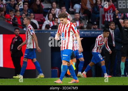 Julián Álvarez von Atlético de Madrid während des LaLiga EA Sports Spiels zwischen Atlético de Madrid und Sevilla FC im Stadion Cívitas Metropolitano, Stockfoto