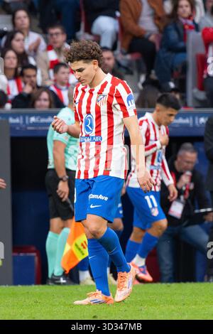 Julián Álvarez von Atlético de Madrid während des LaLiga EA Sports Spiels zwischen Atlético de Madrid und Sevilla FC im Stadion Cívitas Metropolitano, Stockfoto