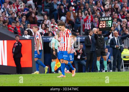 Julián Álvarez von Atlético de Madrid während des LaLiga EA Sports Spiels zwischen Atlético de Madrid und Sevilla FC im Stadion Cívitas Metropolitano, Stockfoto