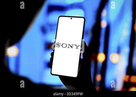 September 2024, Paraguay. In dieser Abbildung wird das Logo der Sony Group Corporation auf einem Smartphone-Bildschirm angezeigt Stockfoto