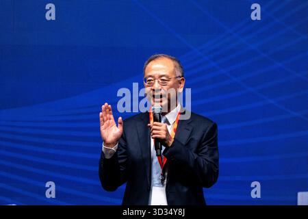 Hongkong, Hongkong. November 2025. Chief Executive der Hong Kong Monetary Authority, Eddie Yue Wai-man, beim Global Financial Leaders Investment Summit am 4. November 2025 in Hongkong (Foto: Vernon Yuen/Nexpher Images/SIPA USA) Credit: SIPA USA/Alamy Live News Stockfoto
