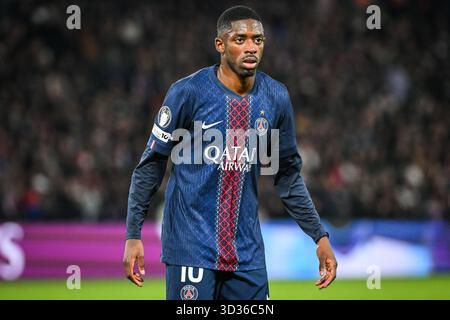 Paris, Frankreich. November 2025. Ousmane DEMBELE von PSG während der UEFA Champions League, League-Phase, MD4-Fußballspiel zwischen Paris Saint-Germain und Bayern München am 4. November 2025 im Parc des Princes Stadion in Paris, Frankreich - Foto Matthieu Mirville/DPPI Credit: DPPI Media/Alamy Live News Stockfoto