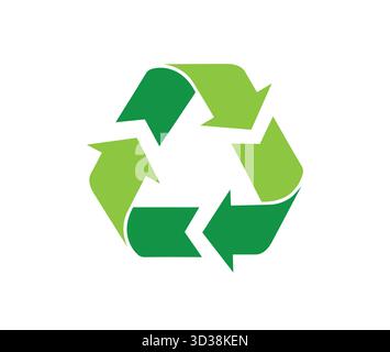 Kreative grüne Öko Recycling Pfeile Logo Vektor Symbol Design Stock Vektor