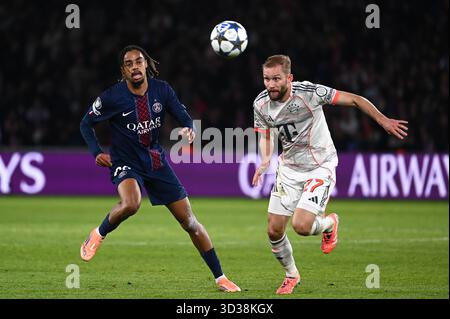 Paris, Frankreich. November 2025. UEFA Champions League Spiel zwischen Paris Saint-Germain (PSG) und Bayern München am 4. November 2025 im Parc des Princes. - 04/11/2025 - France/Ile-de-France (Region)/Paris - Julien Mattia/Le Pictorium Credit: LE PICTORIUM/Alamy Live News Stockfoto