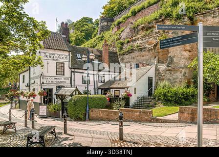 YE Olde Trip nach Jerusalem in Nottingham, Nottinghamshire, England, Großbritannien Stockfoto