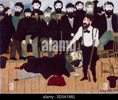 Horace Pippin, The Trial of John Brown, Gemälde in Öl auf Leinwand, 1942 Stockfoto