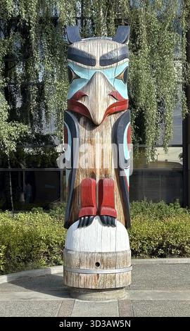 Totempfahl, Kultur, indigene Völker, Anchorage, Alaska Stockfoto