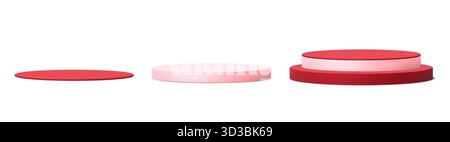 Rotes und rosafarbenes Podium Stock Vektor