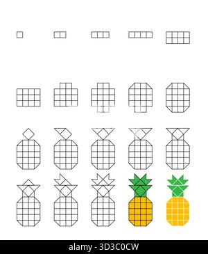 Lernspiele für Kinder. Zeichnung. Stock Vektor