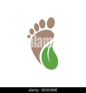 Design Mit Vektorsymbolen Für Fußblattlogos Stock Vektor