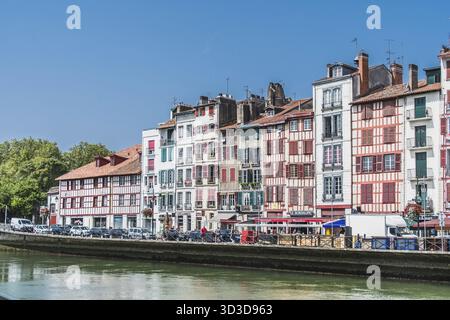Historische und kulturelle Zentrum der Stadt Bayonne, Pyrenäen, Frankreich Stockfoto