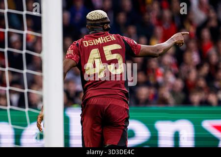 Amsterdam, Niederlande. November 2025. AMSTERDAM, NIEDERLANDE - 5. NOVEMBER: Victor Osimhen von Galatasaray AS feiert das Tor beim Spiel der UEFA Champions League 2025/26 Phase MD4 zwischen Ajax und Galatasaray in der Johan Cruijff Arena am 5. November 2025 in Amsterdam. (Foto: Broer van den Boom/Orange Pictures) Credit: Orange Pics BV/Alamy Live News Stockfoto