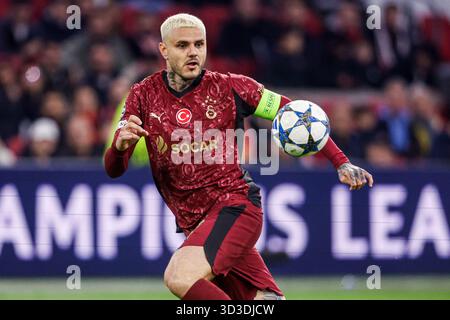Amsterdam, Niederlande. November 2025. AMSTERDAM, NIEDERLANDE - 5. NOVEMBER: Mauro Icardi von Galatasaray sieht beim Spiel der UEFA Champions League 2025/26 Phase MD4 zwischen Ajax und Galatasaray in der Johan Cruijff Arena am 5. November 2025 in Amsterdam an. (Foto: Broer van den Boom/Orange Pictures) Credit: Orange Pics BV/Alamy Live News Stockfoto