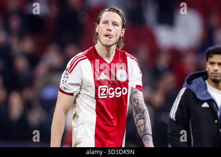 Amsterdam, Niederlande. November 2025. AMSTERDAM, NIEDERLANDE - 5. NOVEMBER: Wout Weghorst vom AFC Ajax enttäuscht während des Spiels der UEFA Champions League 2025/26 Phase MD4 zwischen Ajax und Galatasaray in der Johan Cruijff Arena am 5. November 2025 in Amsterdam. (Foto: Broer van den Boom/Orange Pictures) Credit: Orange Pics BV/Alamy Live News Stockfoto