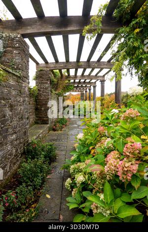 Interessante Terrasa in Heywood Gardens, Co Laois, Irland Stockfoto