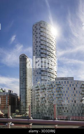 London, England - 25. März 2017 : luxuriöse moderne Apartments in London, England, Großbritannien Stockfoto