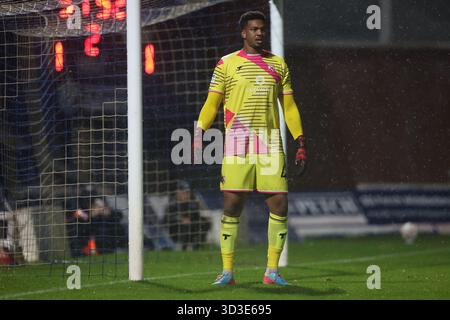 Jamal Blackman aus Morecambe während des Spiels der Enterprise National League zwischen Hartlepool United und Morecambe im Victoria Park, Hartlepool am Dienstag, den 4. November 2025. (Foto: Mark Fletcher | MI News) Credit: MI News & Sport /Alamy Live News Stockfoto