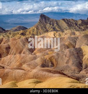 Manly Beacon, Zabriskie Point, Golden Canyon, Death Valley National Park, Kalifornien Stockfoto
