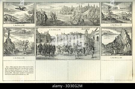 Ereignisse im Leben von Gustav Adolf (1594–1632), auch bekannt als Gustav II. Adolf oder Gustav II. Adolf, König von Schweden von 1611 bis 1632. Er gilt als Vater der modernen Kriegsführung und wird dem Aufstieg Schwedens als große europäische Macht zugeschrieben Stockfoto