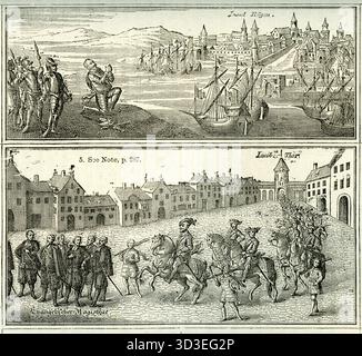 Ereignisse im Leben von Gustav Adolf (1594–1632), auch bekannt als Gustav II. Adolf oder Gustav II. Adolf, König von Schweden von 1611 bis 1632. Er gilt als Vater der modernen Kriegsführung und wird dem Aufstieg Schwedens als große europäische Macht zugeschrieben Stockfoto