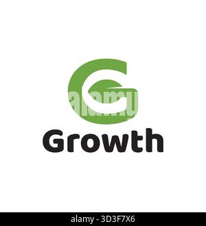 Buchstabe G mit Blatt-Logo Vektor-Symbol-Design-Illustration Stock Vektor