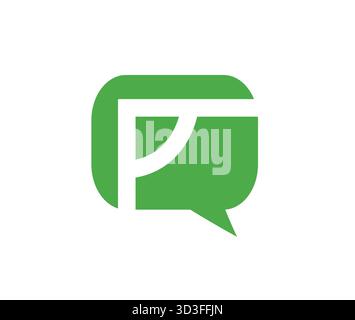 Stadion Fußball Bubble Chat Logo Vektor Design Symbol Stock Vektor