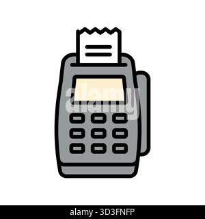 Zahlungsterminal bereit zur Verarbeitung von Transaktionen Stock Vektor
