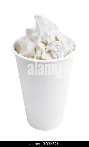 Essen, Kaffee Mokka Milchshake mit Sahne isoliert Stockfoto