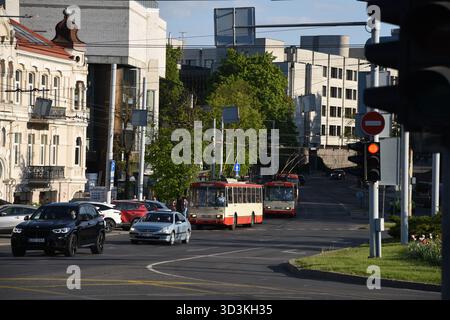 Skoda 14Tr Trolleybus Stockfoto
