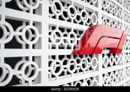 Sao Paulo, BH. 06/11/2025. F1-Logo, während der Formel 1 MSC Cruises Grande Premio de Sao Paulo 2025. Quelle: Alessio Morgese / Emage / Alamy Live News Stockfoto