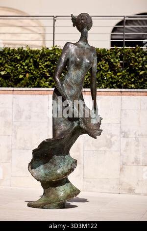 Statue am Tor der Porta dell' Orologio, Salo Italien Stockfoto