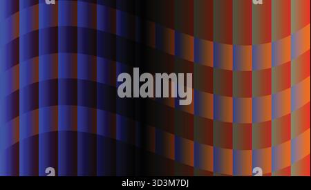 Lebendiger welliger metallischer Farbverlauf Hintergrund abstrakte blaue und rote geschwungene Linien futuristische glänzende Bewegung Moderne grafische Textur für digitales Branding Stock Vektor